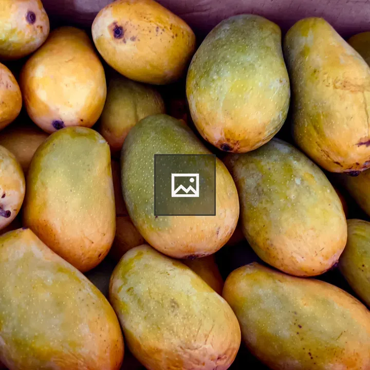 Mango box with ripe fruit