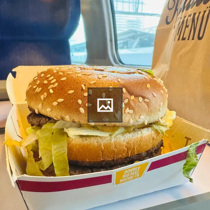 Hamburger on Train Table