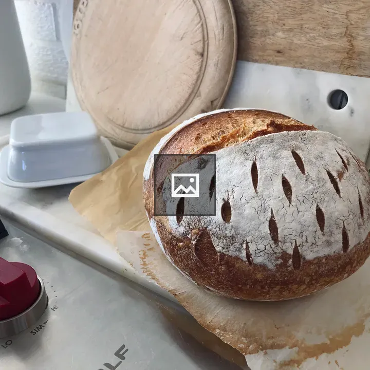Sourdough loaf on plate