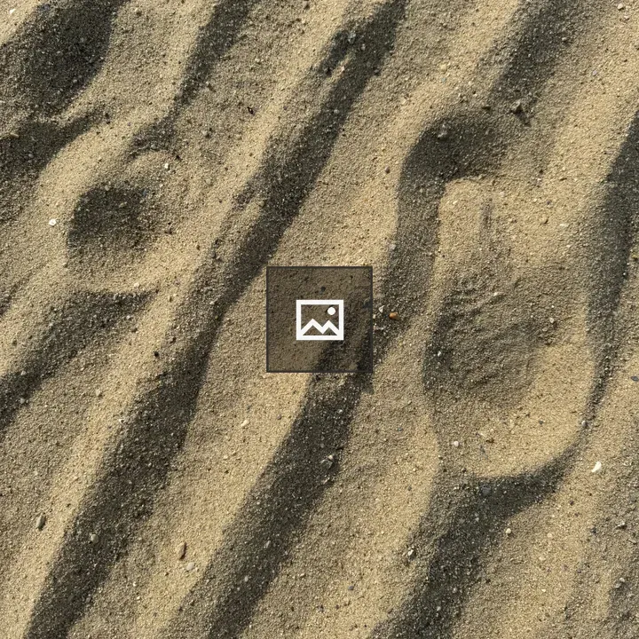 Lines in the Sand with Footprints