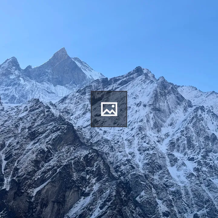 Peak of Machhapuchhre in Nepal