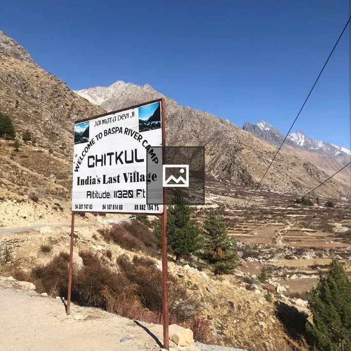 Signboard at Last Village of India
