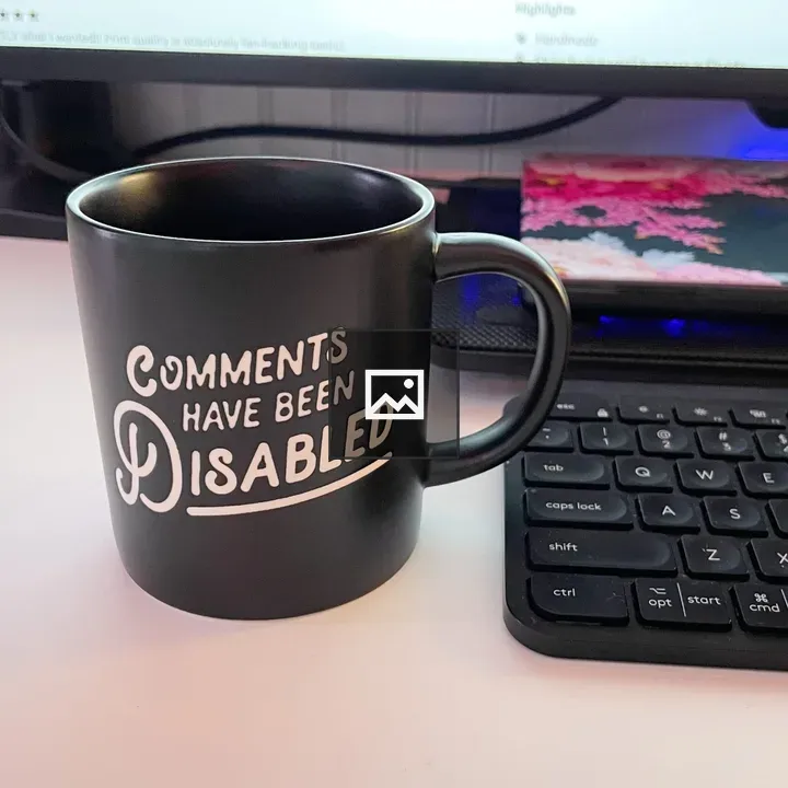Mug and Keyboard on Cooling Mat