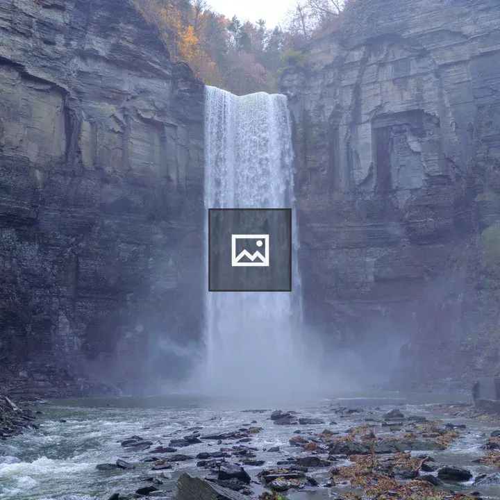 Waterfall on rocks