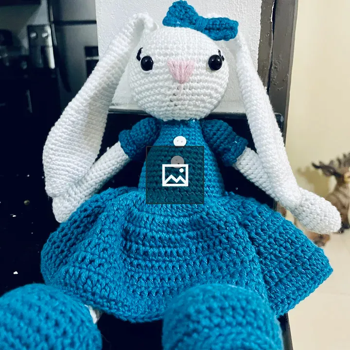 Crocheted stuffed rabbit