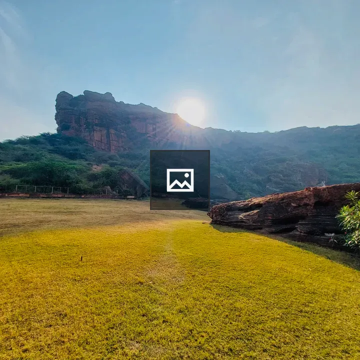 Sunrise over Badami hills