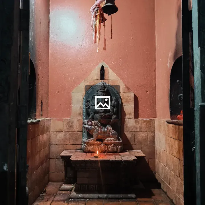 Ganesh Temple with Oil Lamp