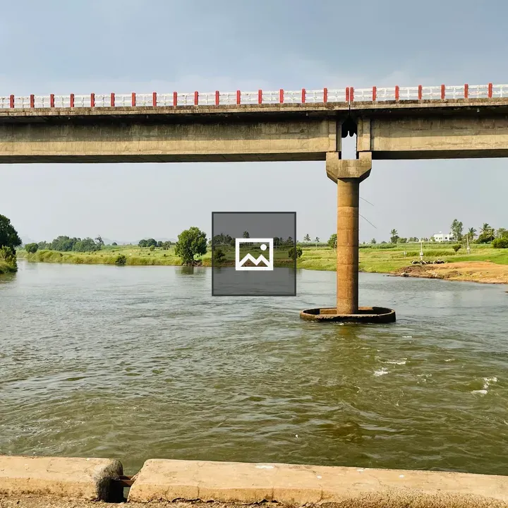 Concrete bridge over river