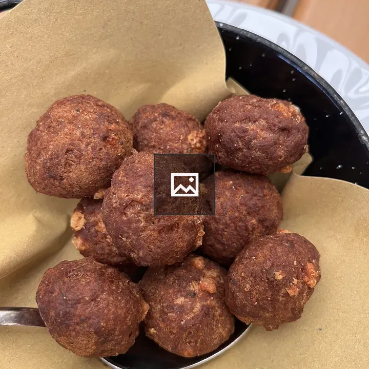 Meatballs on Kraft Paper