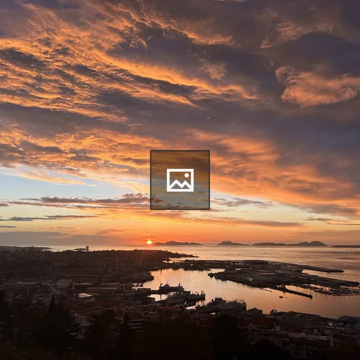Sunset Over Islas Cíes Harbor