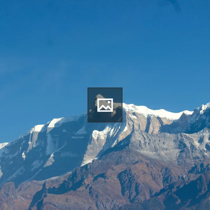 Snowy mountain ridge landscape
