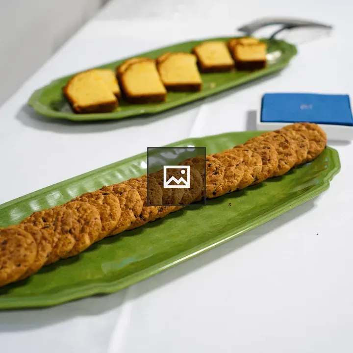 Cookies on Green Platter