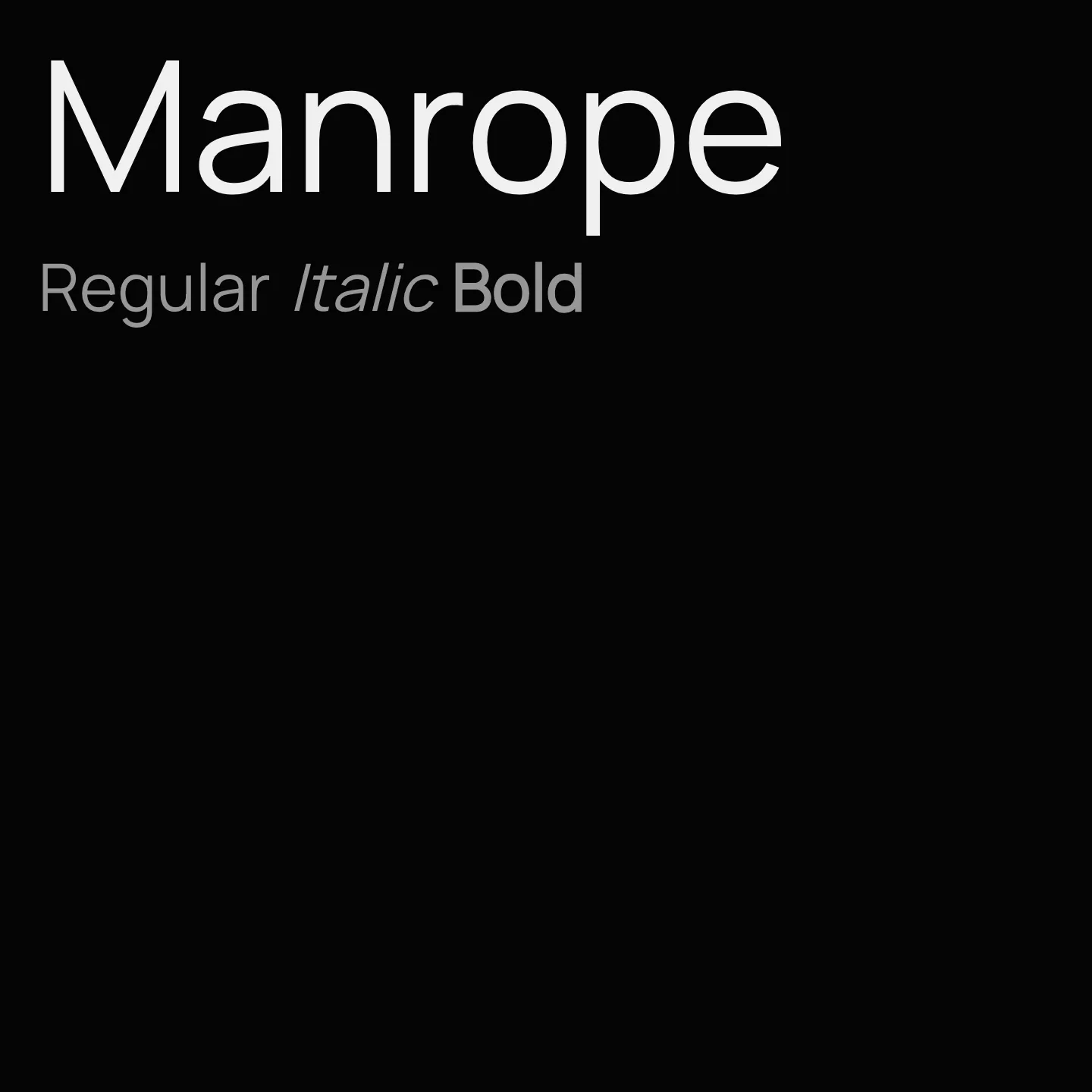 Manrope