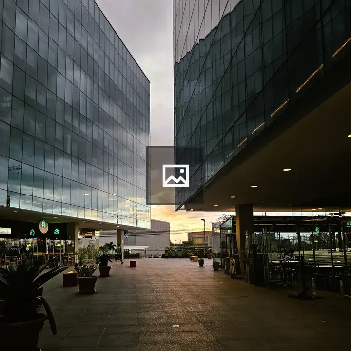 Glass skyscrapers in urban setting
