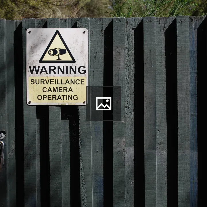 Warning Surveillance Fence Sign