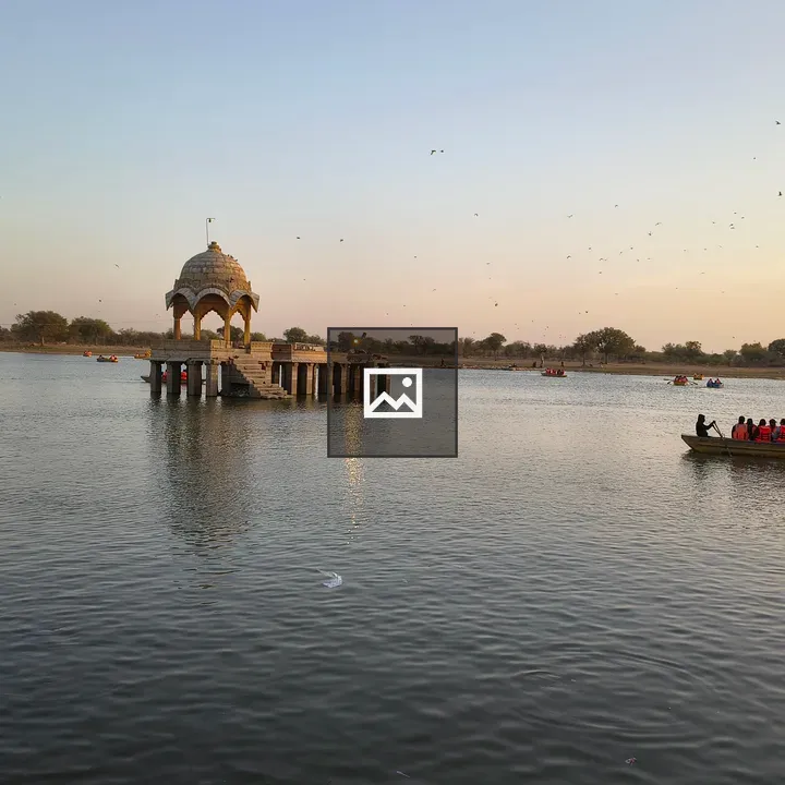 Sandstone Chhatri at Gadisar Lake