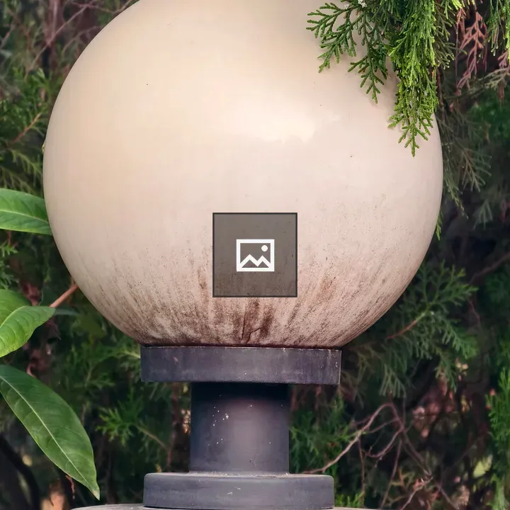Cream Globe Outdoor Light Fixture