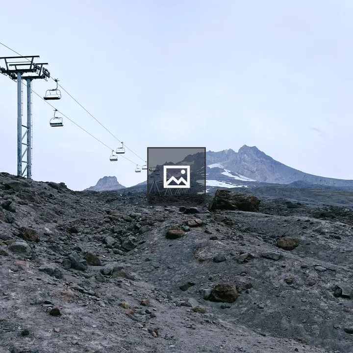 Ski lifts toward mountain