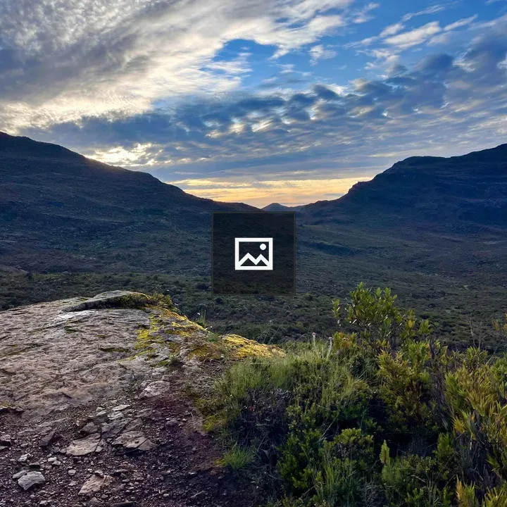 Panoramic Mountain Sunset Landscape