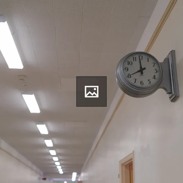 Art Deco Wall Clock in Hallway