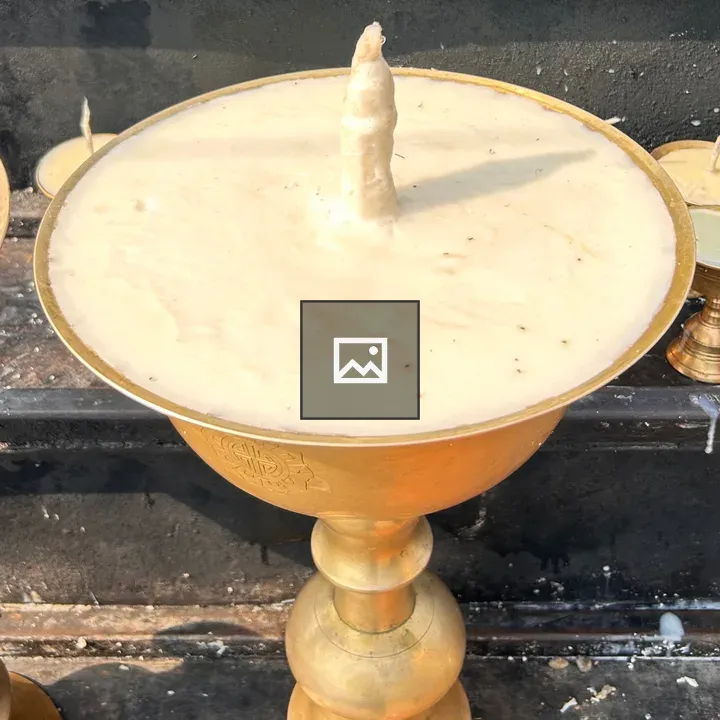 Golden Pedestal with Creamy Bowl