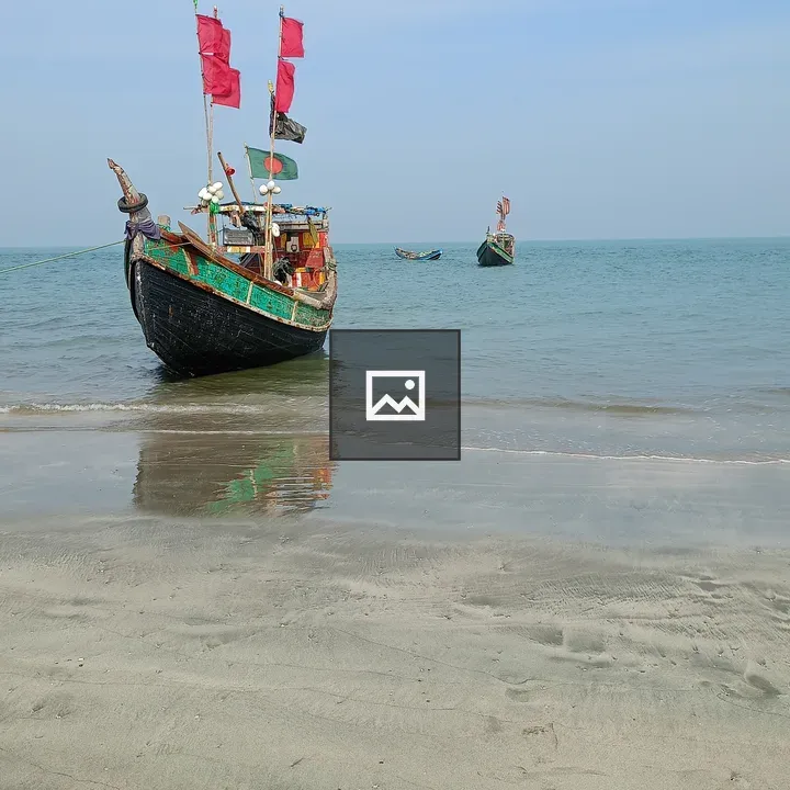 Traditional Sampan Boat on Saint Martin Island