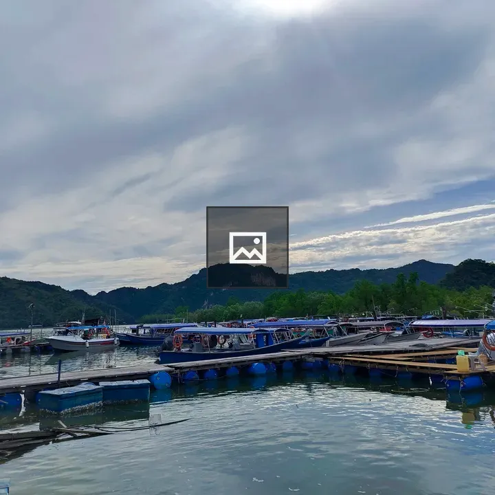 Serene dock with moored boats
