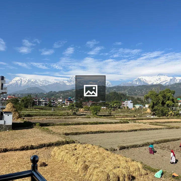 Panoramic landscape with terraced fields