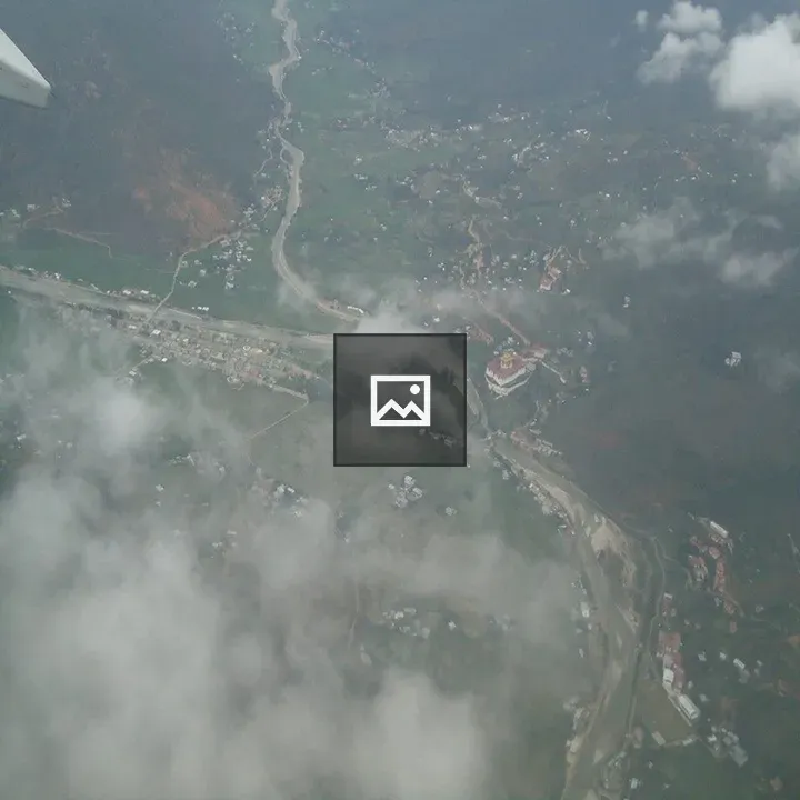 Paro River View from Druk Air