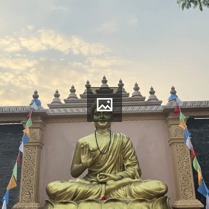 Buddha statue on lotus pedestal