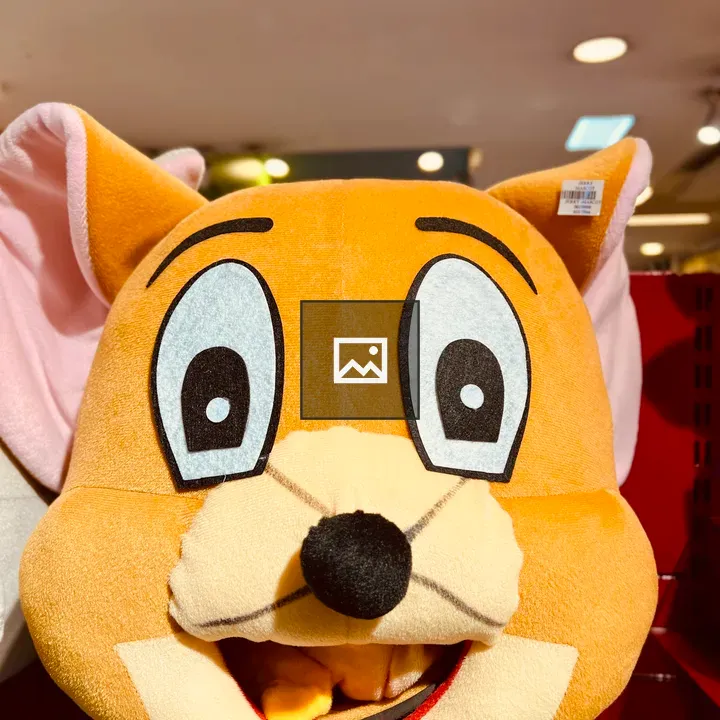 Plush head costume of Jerry Mouse