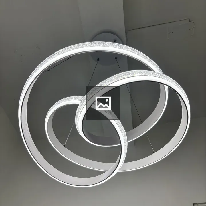 Chandelier with Intertwined Circular Rings