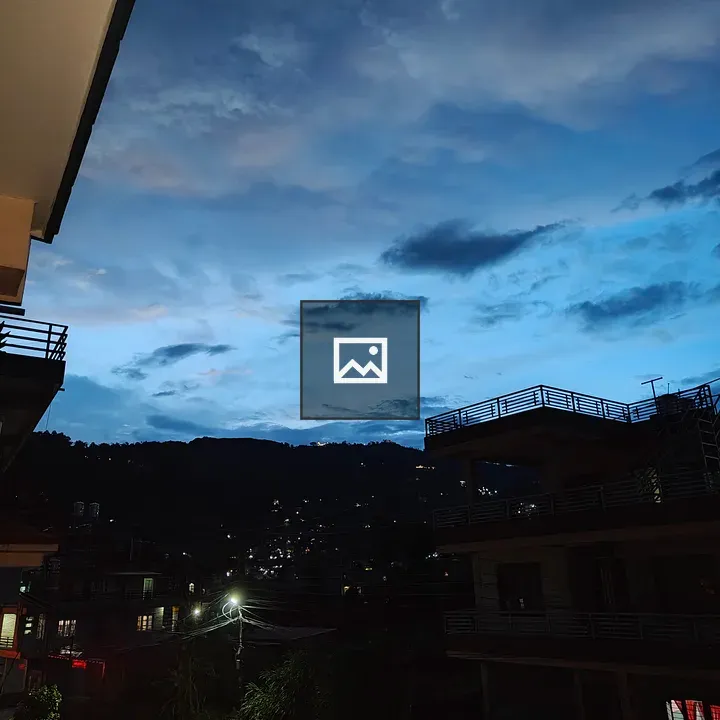 Twilight Sky Over Scene