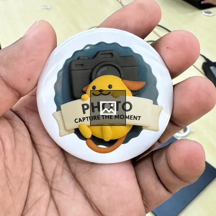 Hand with Button Badge