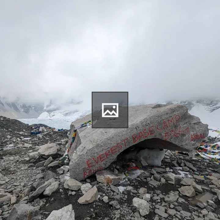 Everest Base Camp landscape boulder