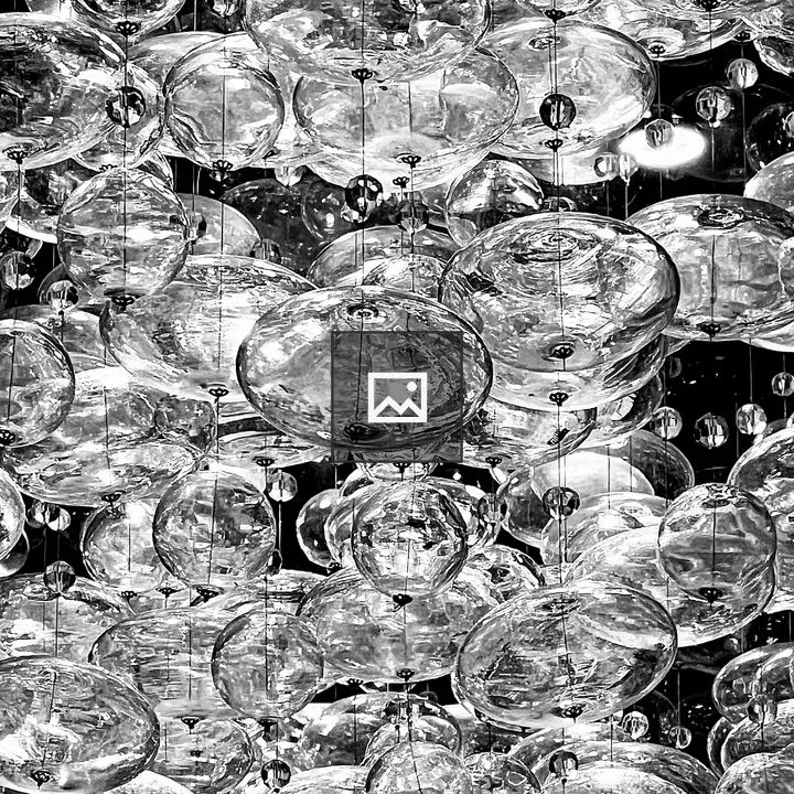Glass Bubbles Chandelier Details