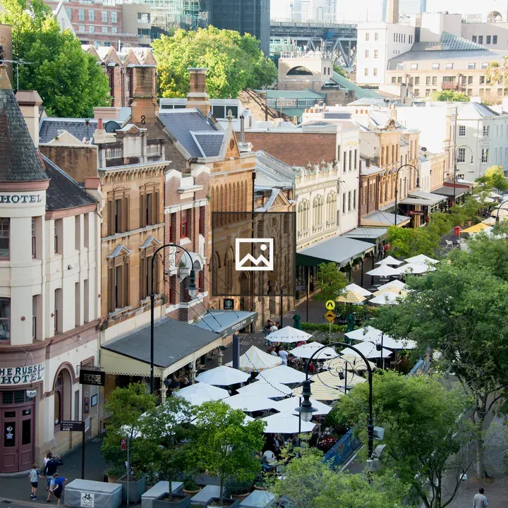 Buildings along George St in The Rocks