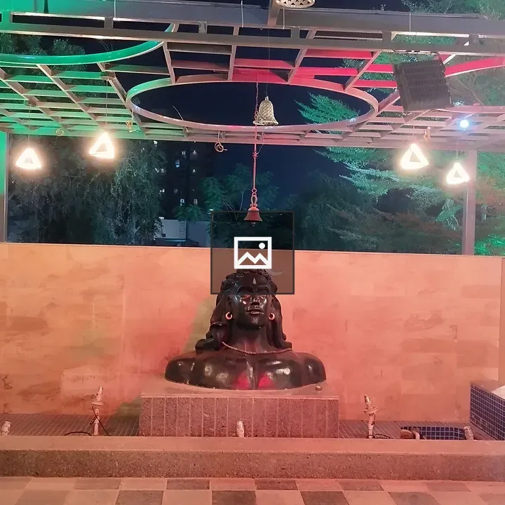 Black stone statue of Shiva