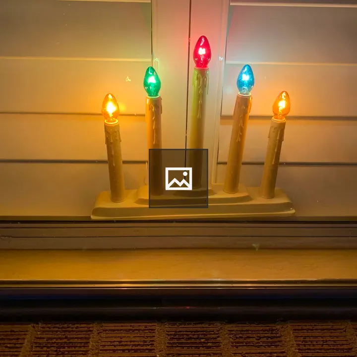 Candles Christmas window decoration