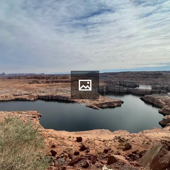 Desert Canyon and Lake Powell View