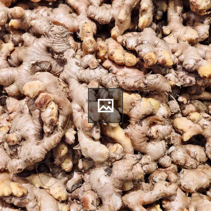Ginger roots in a hypermarket