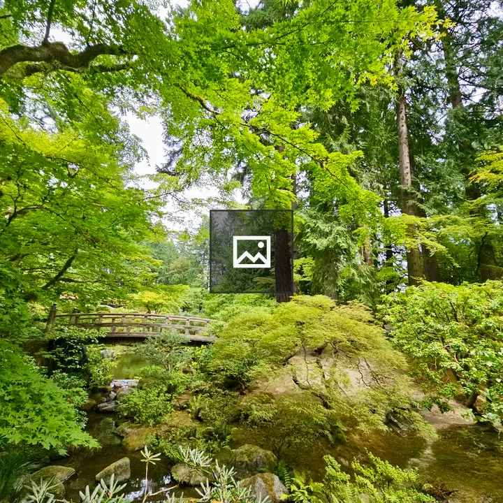 Wooden Bridge in Portland Japanese Garden