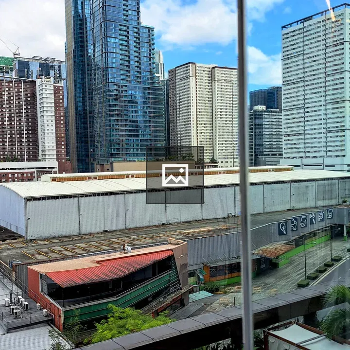 Modern urban landscape with glass facades