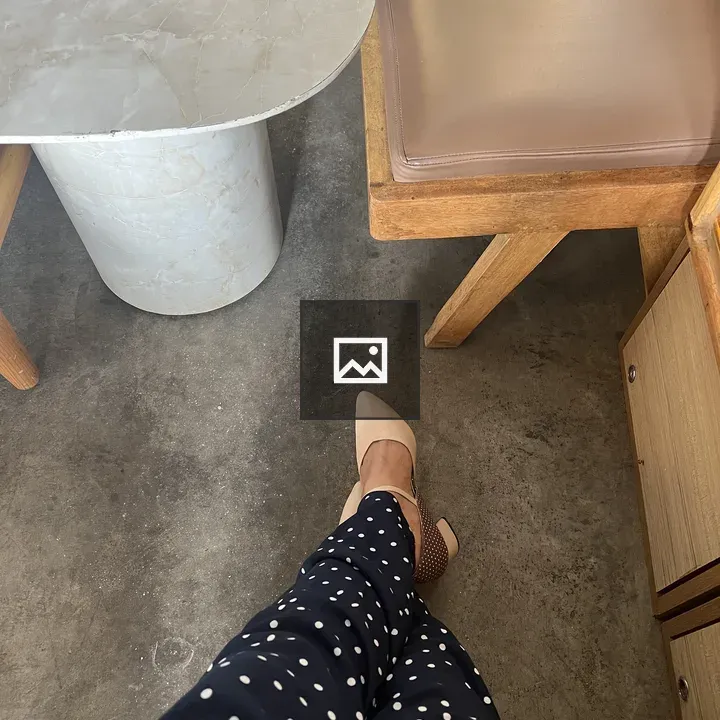Polka-dotted pants and shoes
