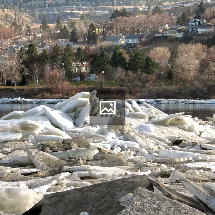 Ice Flow Breakup at River Confluence