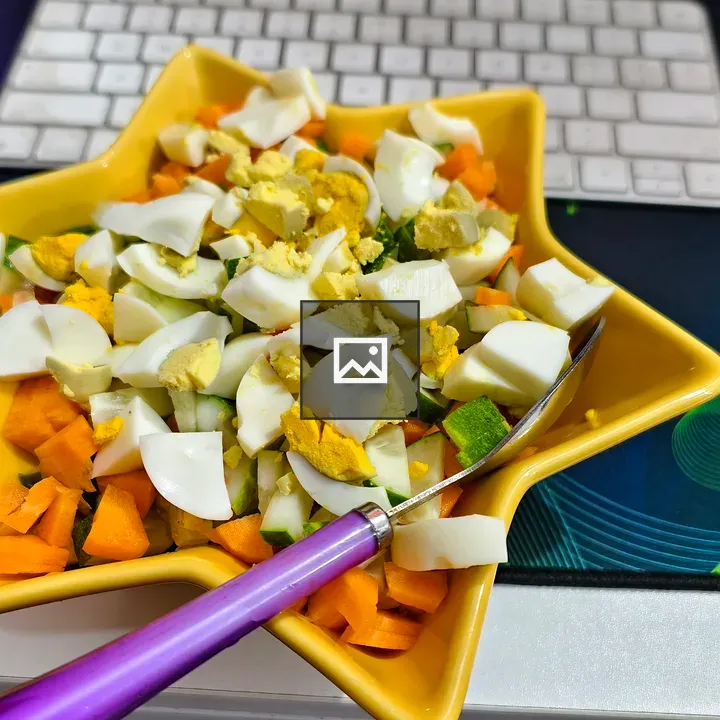 Yellow star-shaped bowl salad