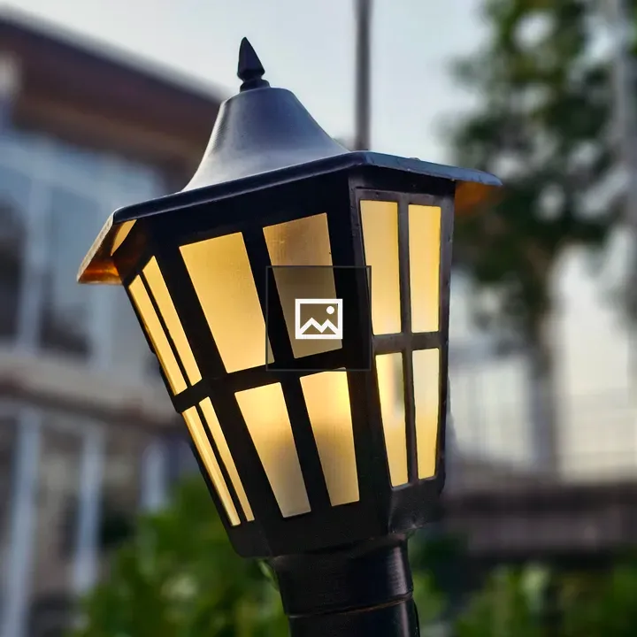 Outdoor lamp near Elephanta Caves