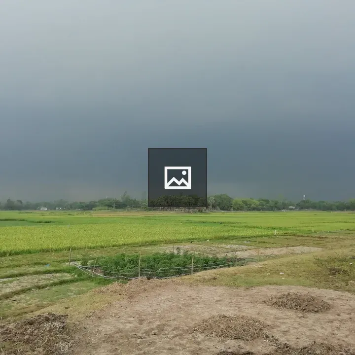Rain sky over landscape