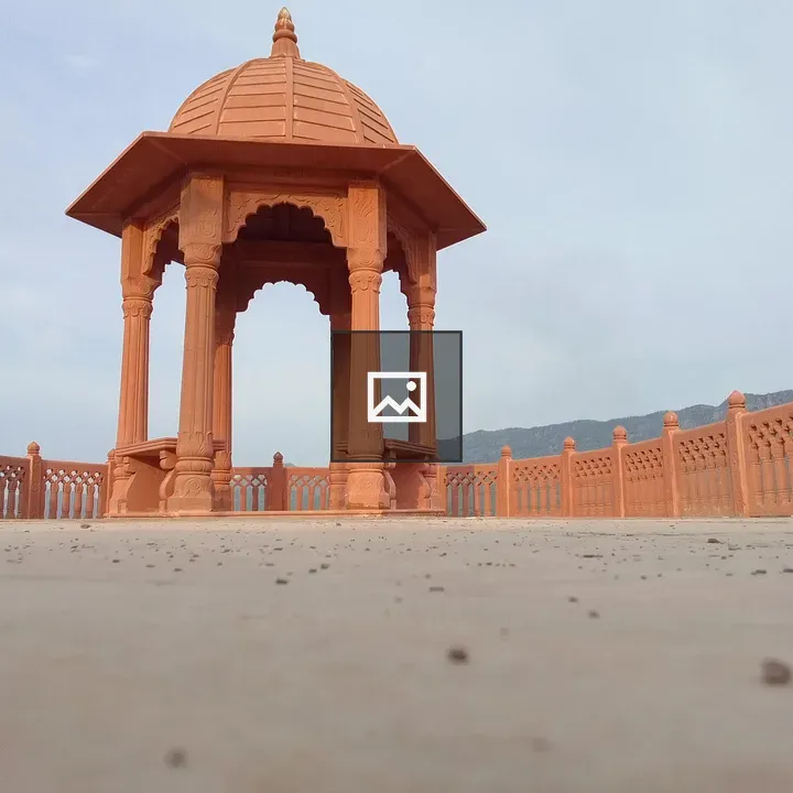 Red Structure at Foy Sagar Garden