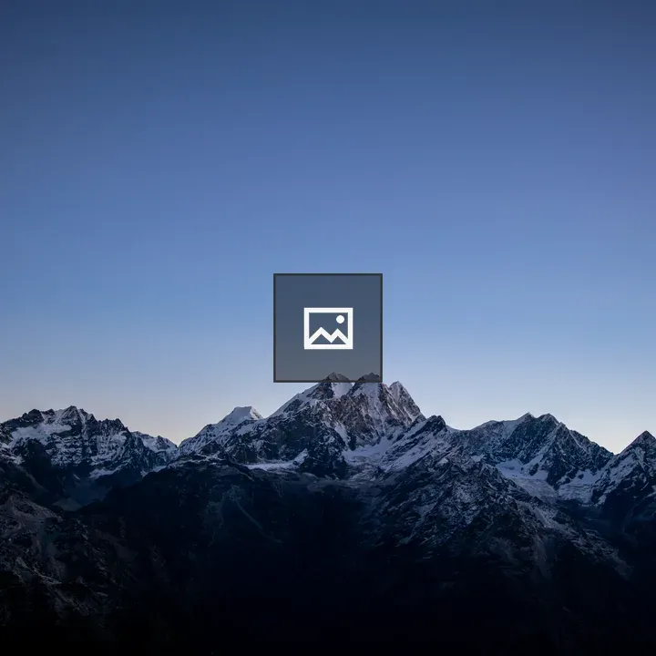 Snowy mountain panorama